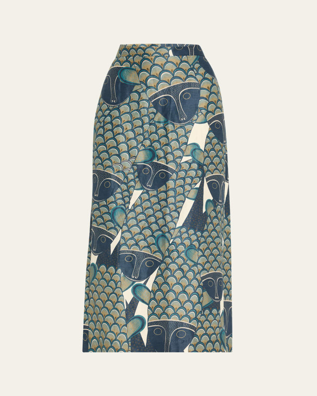 Lexi A. Santos Printed Skirt